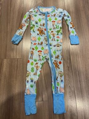Little Sleepies Pixar Toy Story Zippy Footies One Piece Pajamas Sleeper Blue